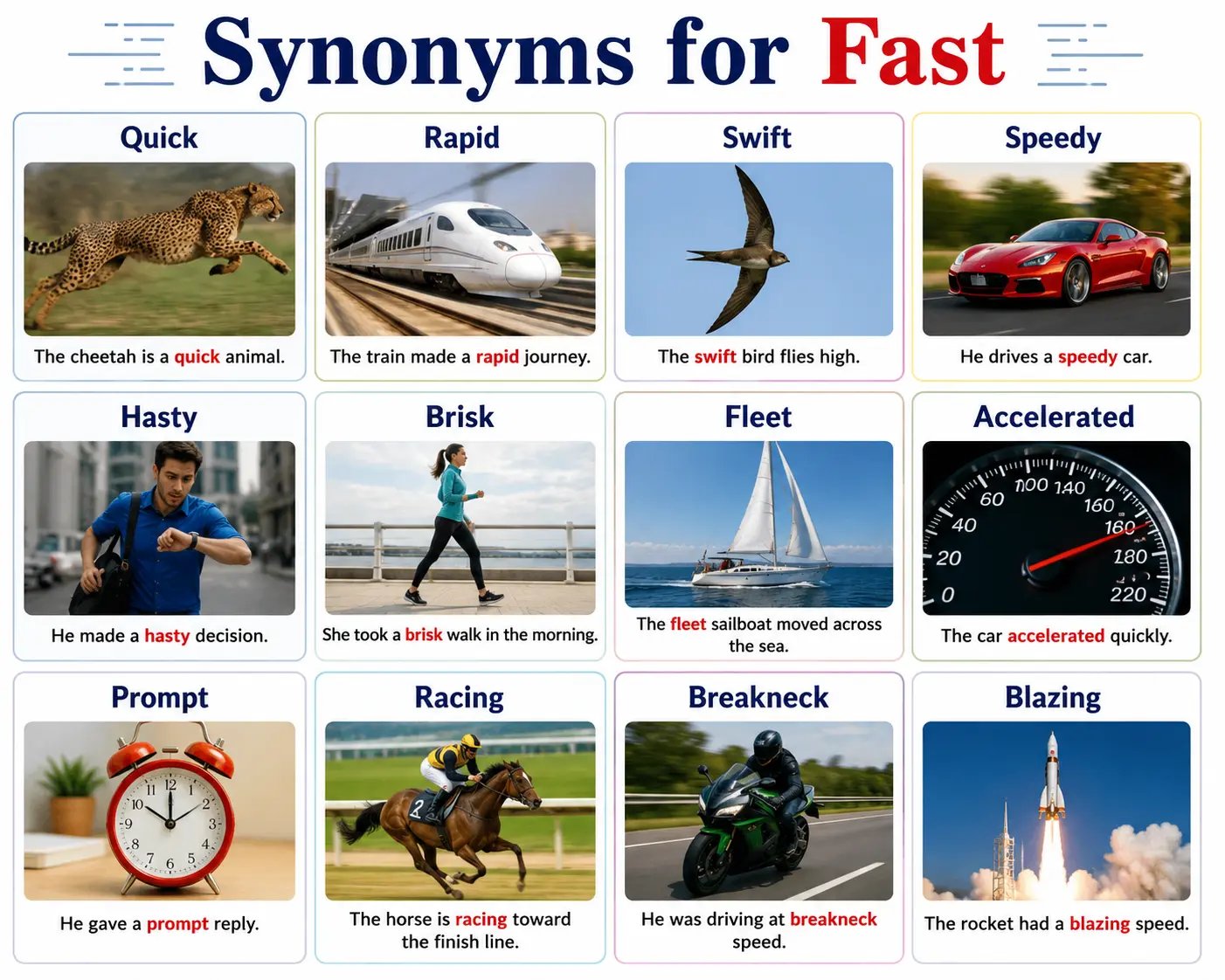 Synonyms for Fast